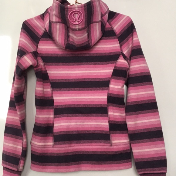 Lululemon Scuba Hoodie Purple Pink Striped - Picture 5 of 7